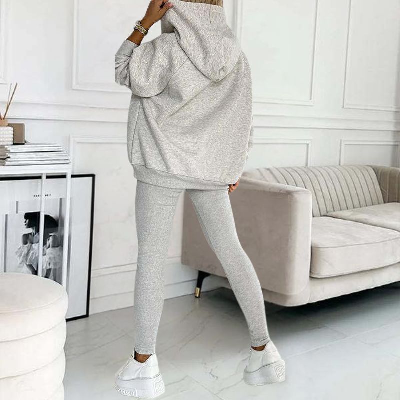 Herr Streetwear Set Topp Jacka Byxor 100% Bomull 2