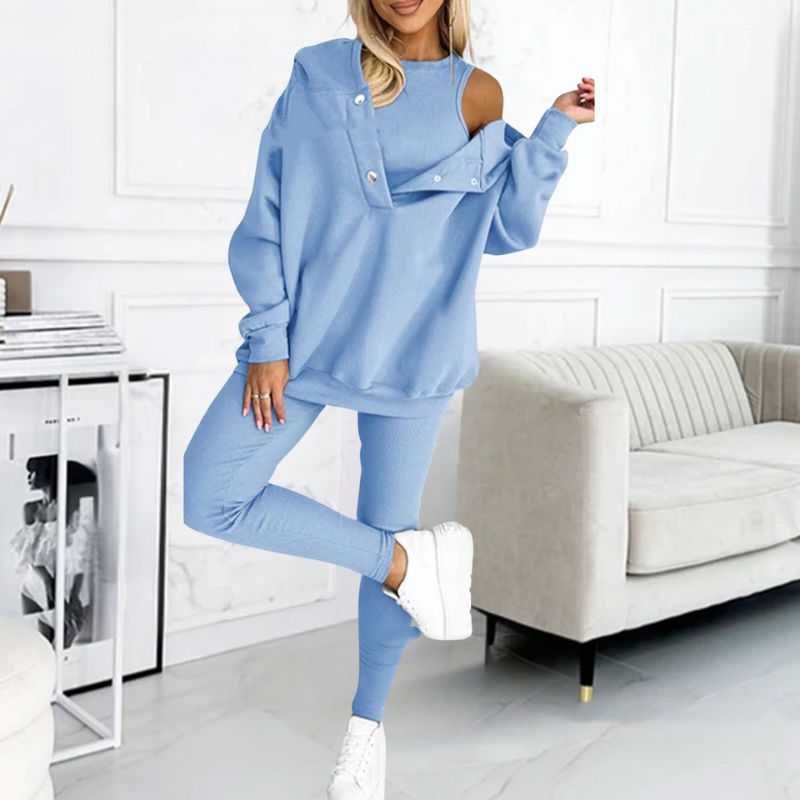 Herr Streetwear Set Topp Jacka Byxor 100% Bomull 10