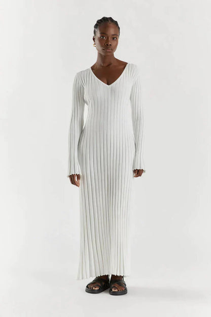 Variant image for Maxiklänning Dam V-ringning Stretchigt Tyg Elegant Design-7