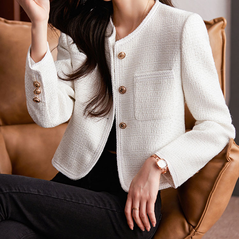 Damjacka Kort Modern Stil Tweed-2