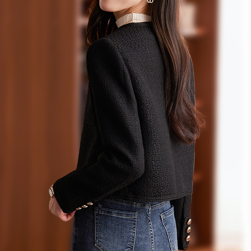 Damjacka Kort Modern Stil Tweed-5