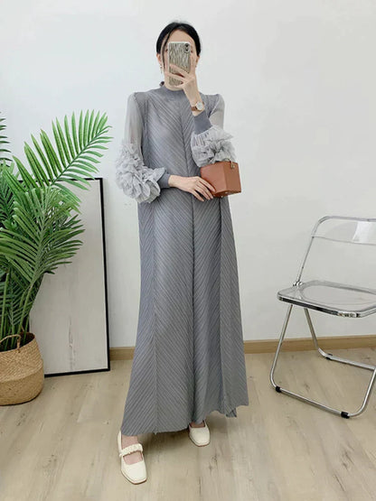 Maxiklänning Dam Elegant Polyester Lång Klänning för Vardags och Fest-1