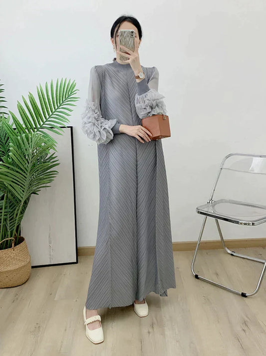 Maxiklänning Dam Elegant Polyester Lång Klänning för Vardags och Fest-1