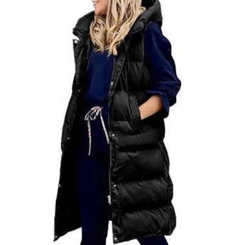 Lång Väst Dam i Bomull och Polyester – Avslappnad Stickad Design för Höst och Vinter 8