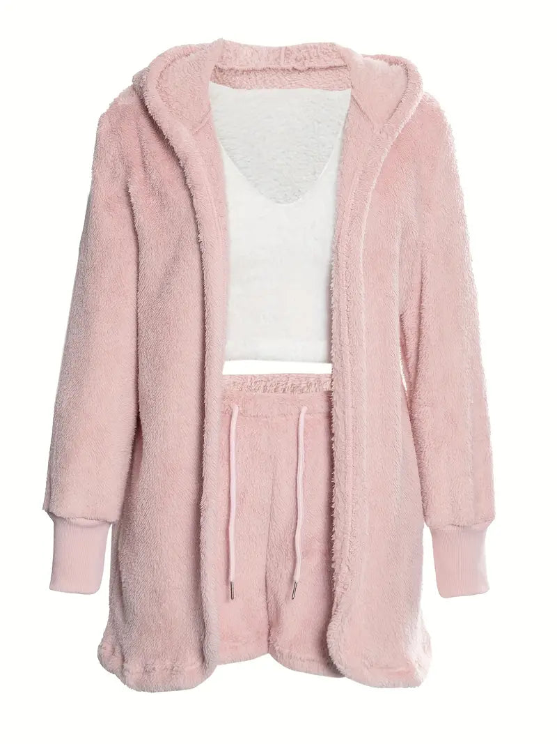 Dam Pyjamas Set Mjuk Bomull för Avslappning och Sömn-3