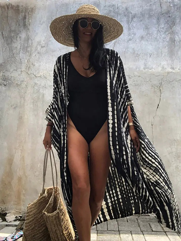 Kvinnors Strandpareo Boho Stil Lätt Batik-3