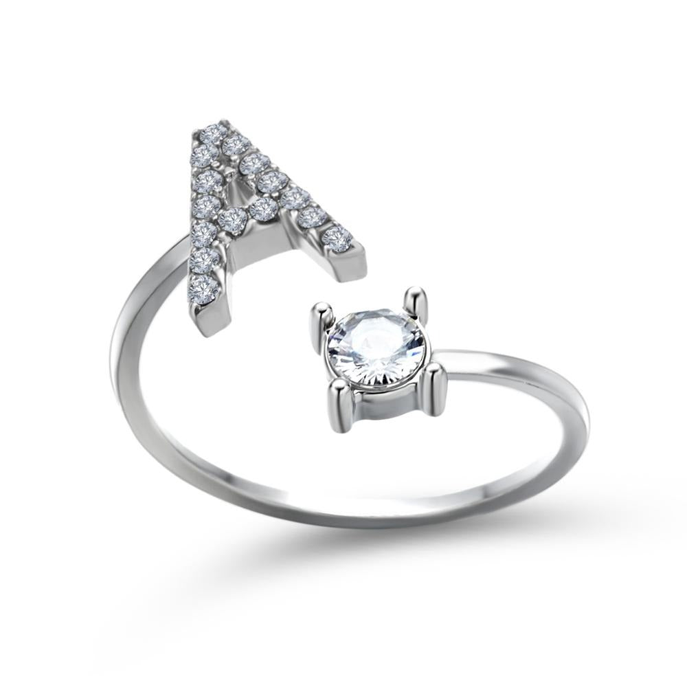 Variant image for Anpassningsbar Ring med Bokstäver i Metall för Män och Kvinnor-2