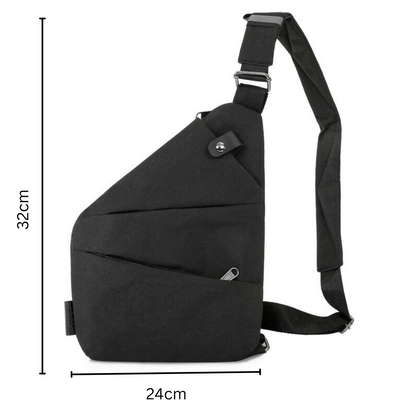 Unisex Crossbody Väska Vattentålig Robust Material Med Djupa Fickor 6