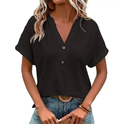 Variant image for Kvinnors V-ringad Topp Lätt Material-16