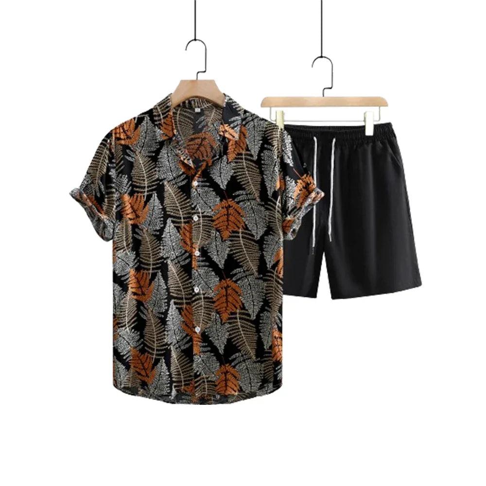 Tvådelat Set Dam Vintage Polyester för Sommarbruk-6