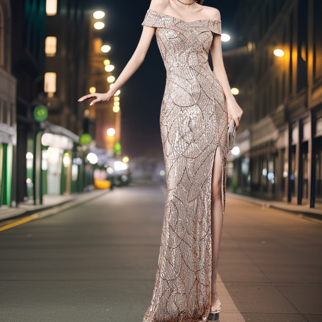 Dam Aftonklänning Lång Mångsidig Design Kvalitetsmaterial-6