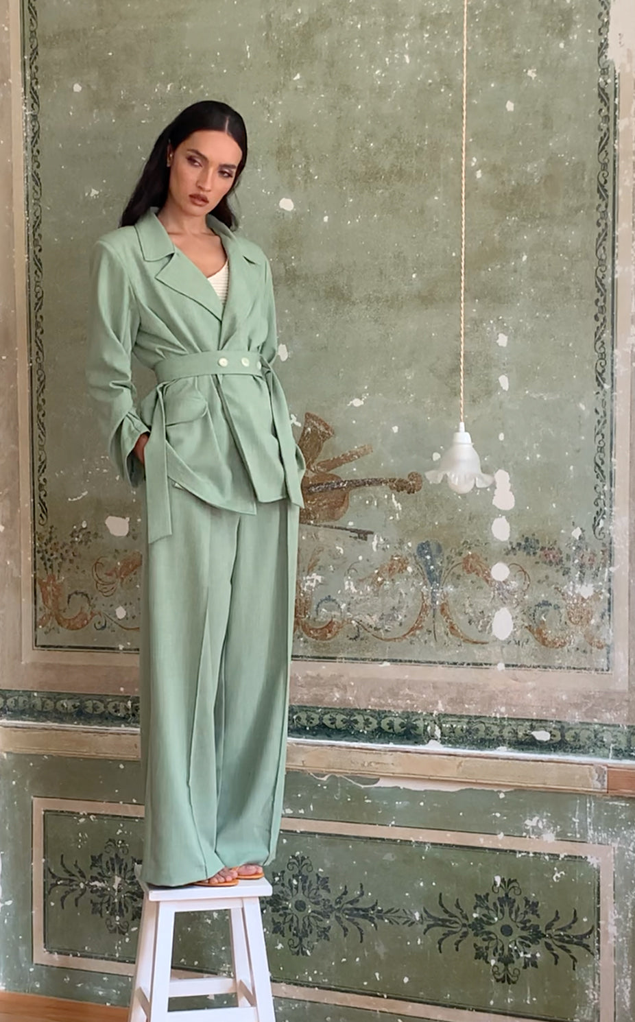 Dam Blazer Slim Fit Mjuk Polyester Rayon-4