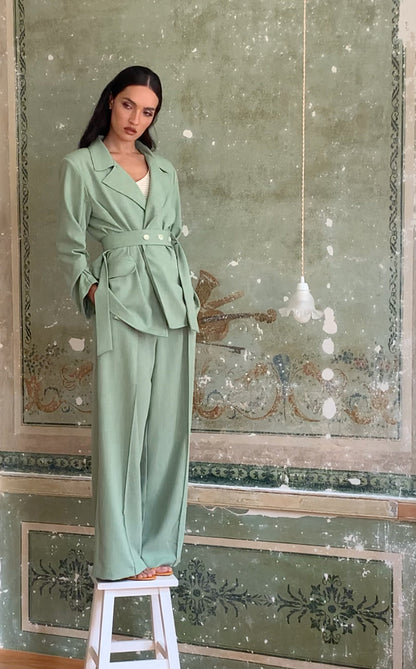 Dam Blazer Slim Fit Mjuk Polyester Rayon-4