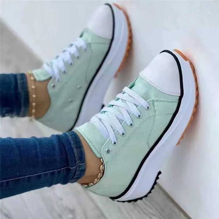 Herr Sneakers Tidlös Design Läder med Elastisk Sula-5