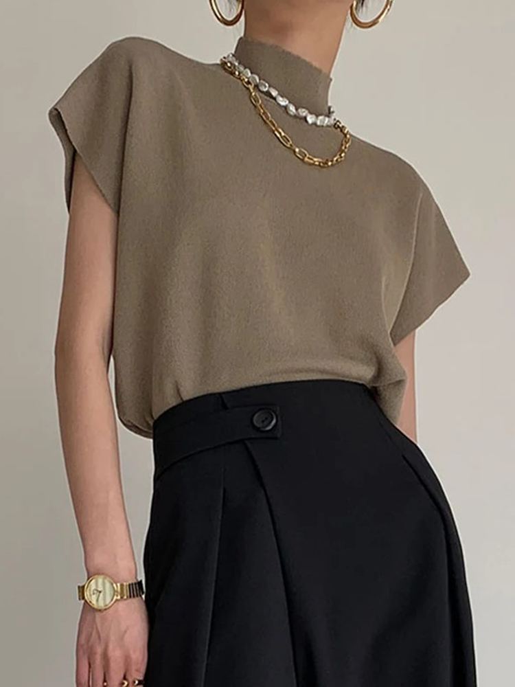 Kvinnor Kortärmad Polo-Skjorta Mjuk Tyg-3