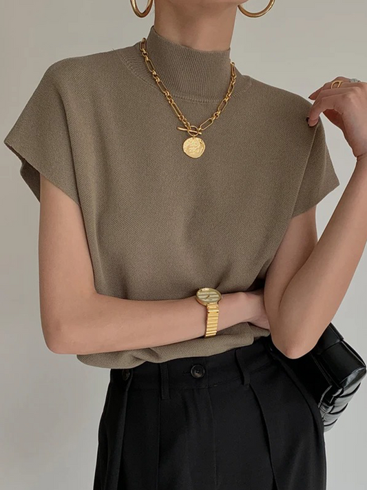 Kvinnor Kortärmad Polo-Skjorta Mjuk Tyg-1