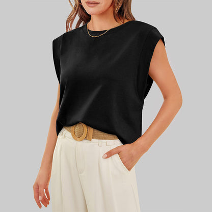 Variant image for Dam T Shirt Ärmlös Rundhalsad Bomull-11