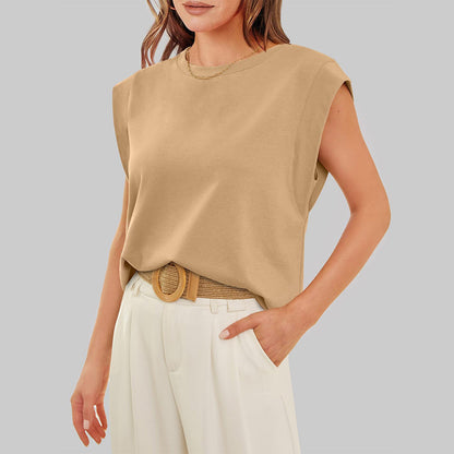 Variant image for Dam T Shirt Ärmlös Rundhalsad Bomull-16