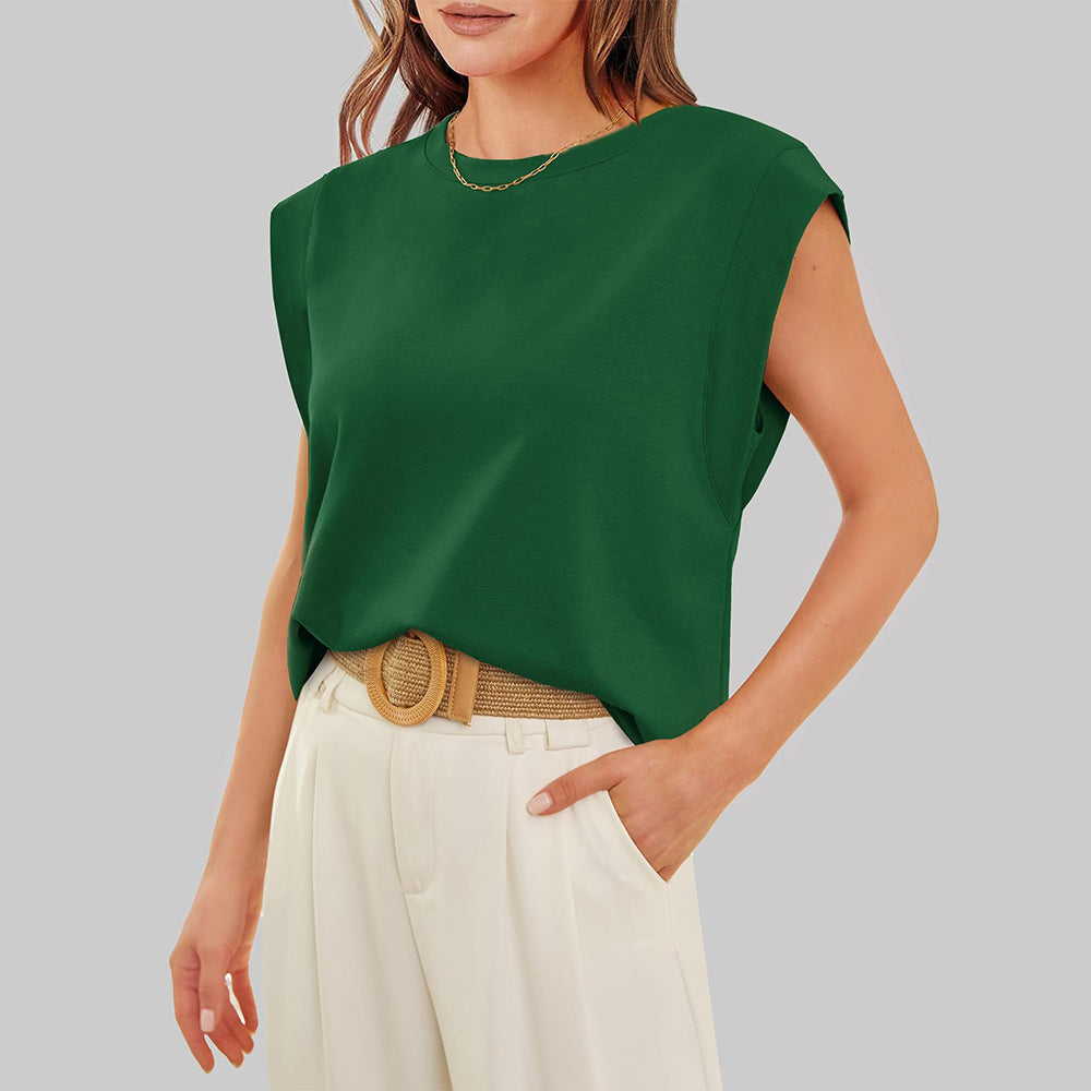 Variant image for Dam T Shirt Ärmlös Rundhalsad Bomull-21