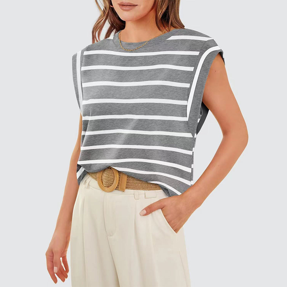 Variant image for Dam T Shirt Ärmlös Rundhalsad Bomull-56