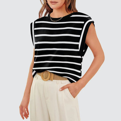 Variant image for Dam T Shirt Ärmlös Rundhalsad Bomull-66