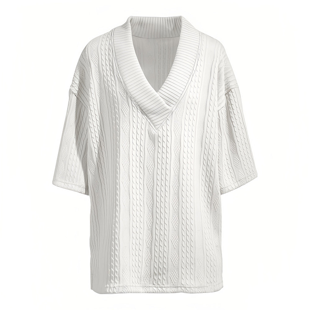 Variant image for Herr Sommar Set T-Shirt V-Hals och Shorts Lätt Bomull-31