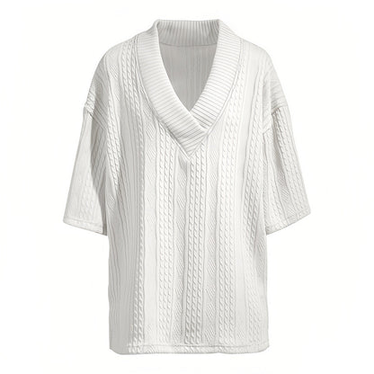 Variant image for Herr Sommar Set T-Shirt V-Hals och Shorts Lätt Bomull-31