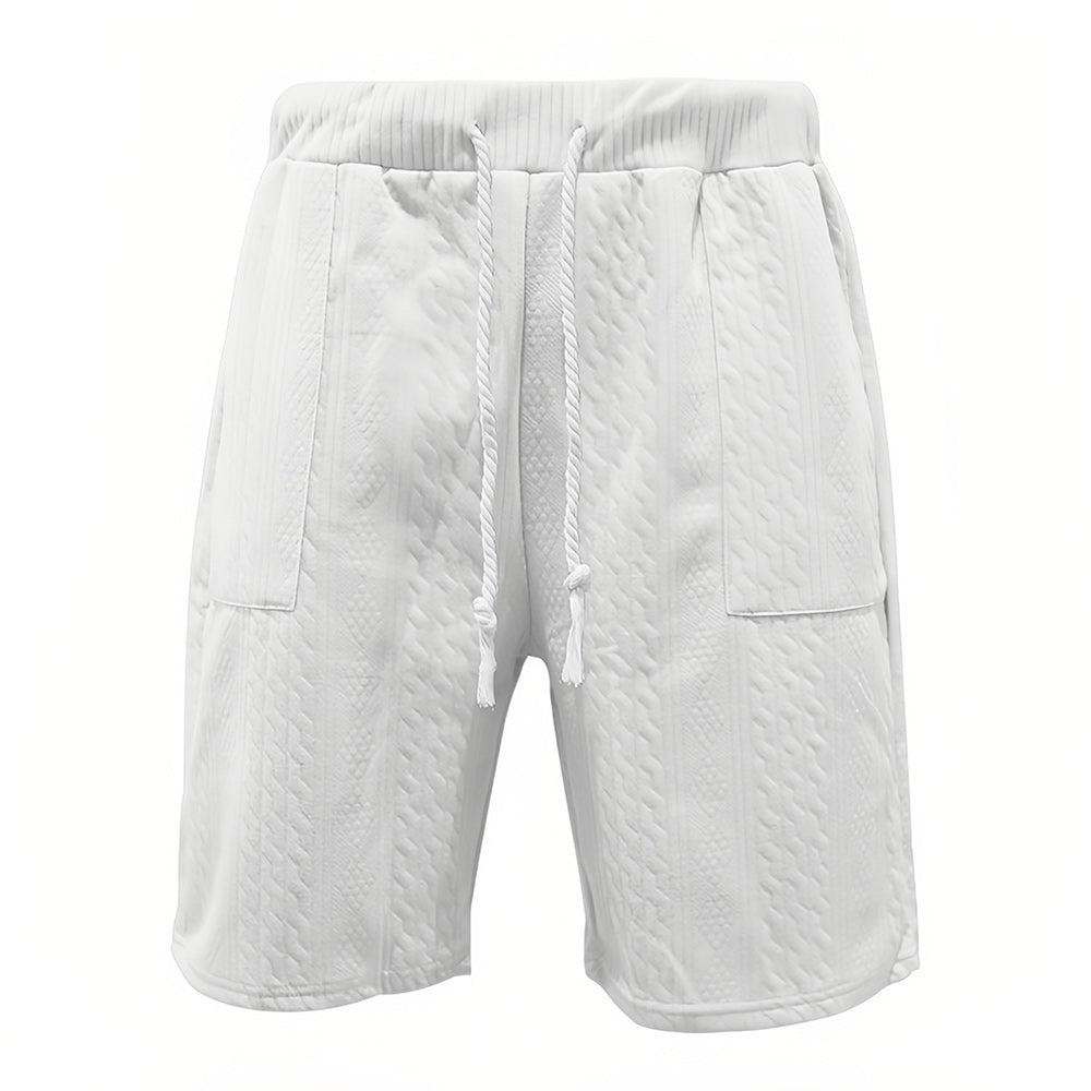 Variant image for Herr Sommar Set T-Shirt V-Hals och Shorts Lätt Bomull-61