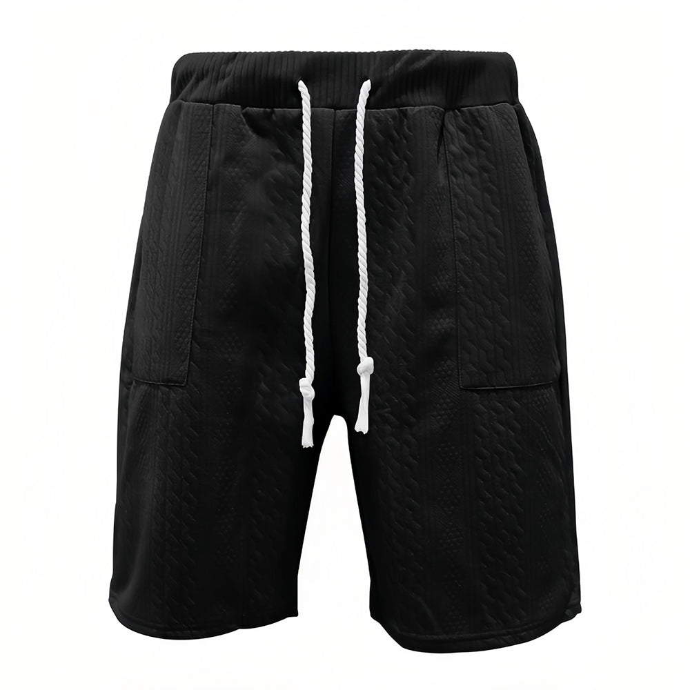 Variant image for Herr Sommar Set T-Shirt V-Hals och Shorts Lätt Bomull-71