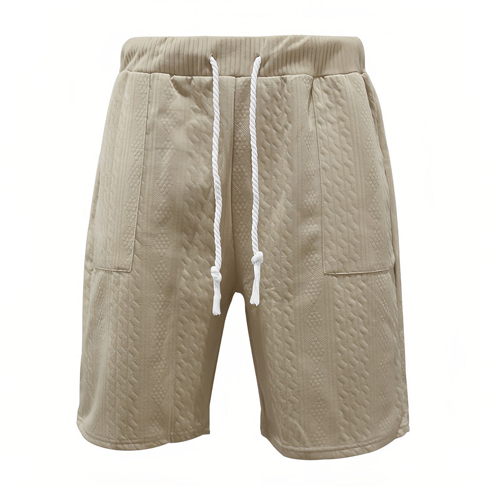 Variant image for Herr Sommar Set T-Shirt V-Hals och Shorts Lätt Bomull-76