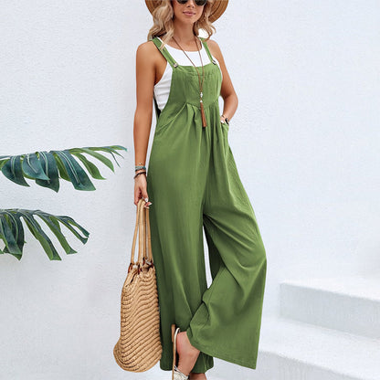 Variant image for Dam Fritidsoverall Avslappnad Bomull Med Breda Ben-7