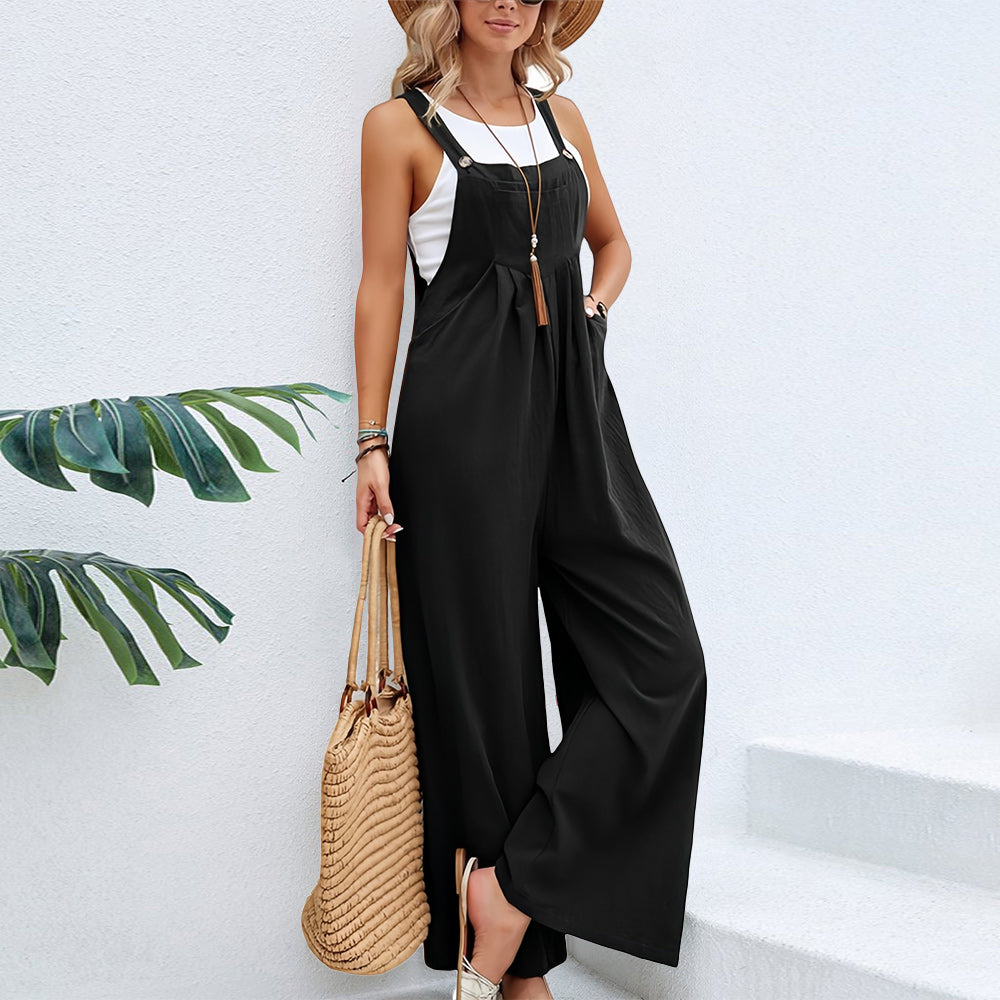 Variant image for Dam Fritidsoverall Avslappnad Bomull Med Breda Ben-31