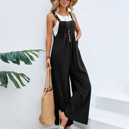 Variant image for Dam Fritidsoverall Avslappnad Bomull Med Breda Ben-31