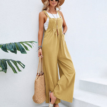 Variant image for Dam Fritidsoverall Avslappnad Bomull Med Breda Ben-43