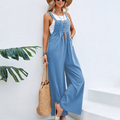 Variant image for Dam Fritidsoverall Avslappnad Bomull Med Breda Ben-55