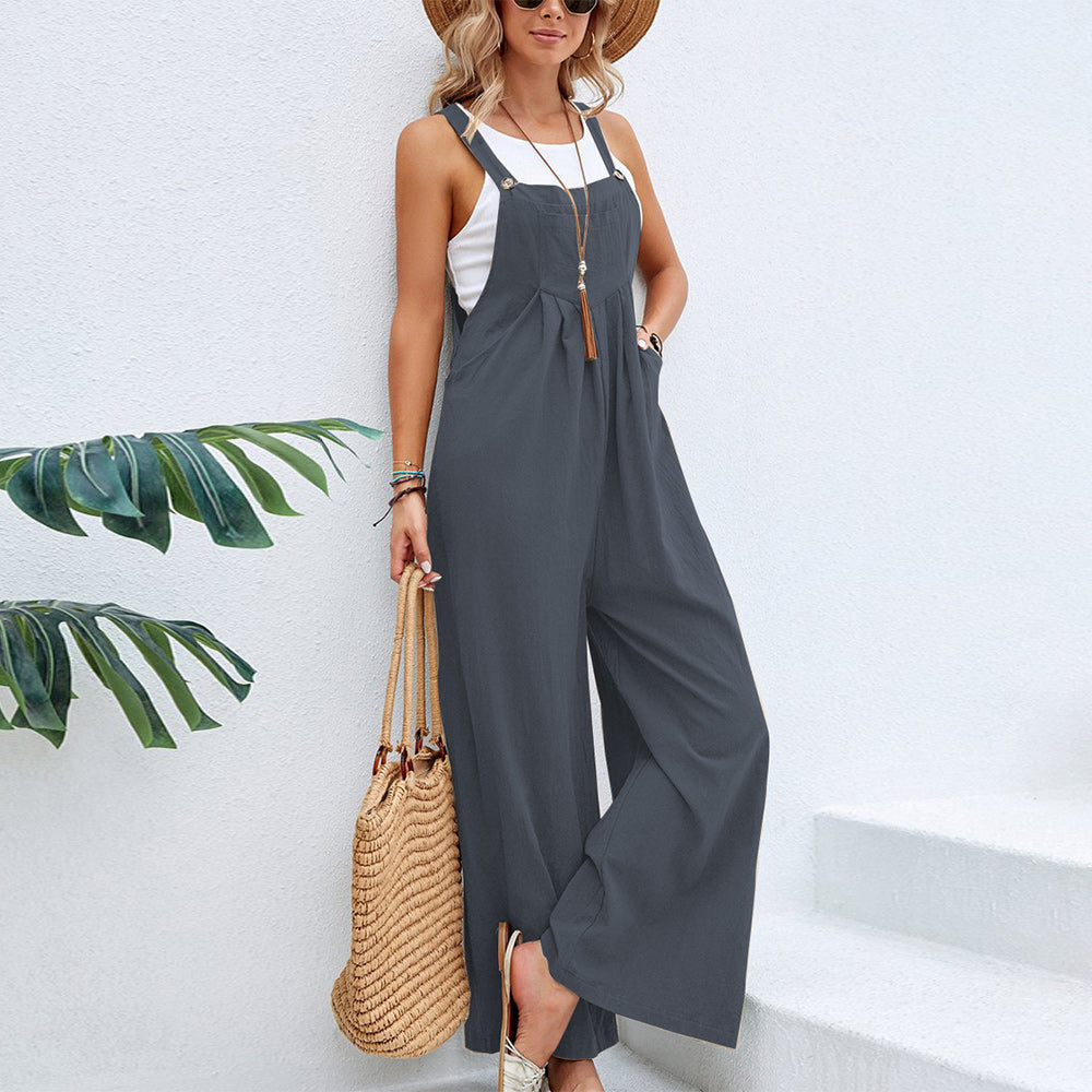 Variant image for Dam Fritidsoverall Avslappnad Bomull Med Breda Ben-67