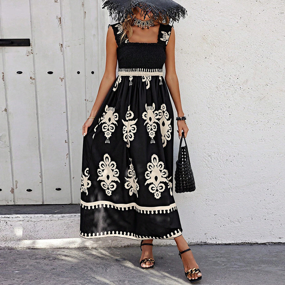 Strandklänning Dam med Bröstomslagsdesign i Mjuk Bomullsblandning – Vit, S-2XL 8