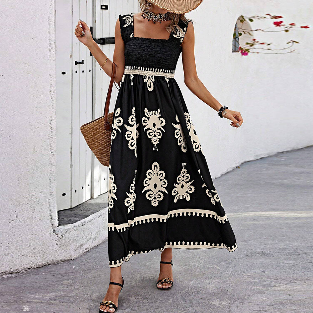 Strandklänning Dam med Bröstomslagsdesign i Mjuk Bomullsblandning – Vit, S-2XL 5