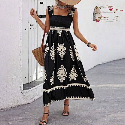 Strandklänning Dam med Bröstomslagsdesign i Mjuk Bomullsblandning – Vit, S-2XL 5