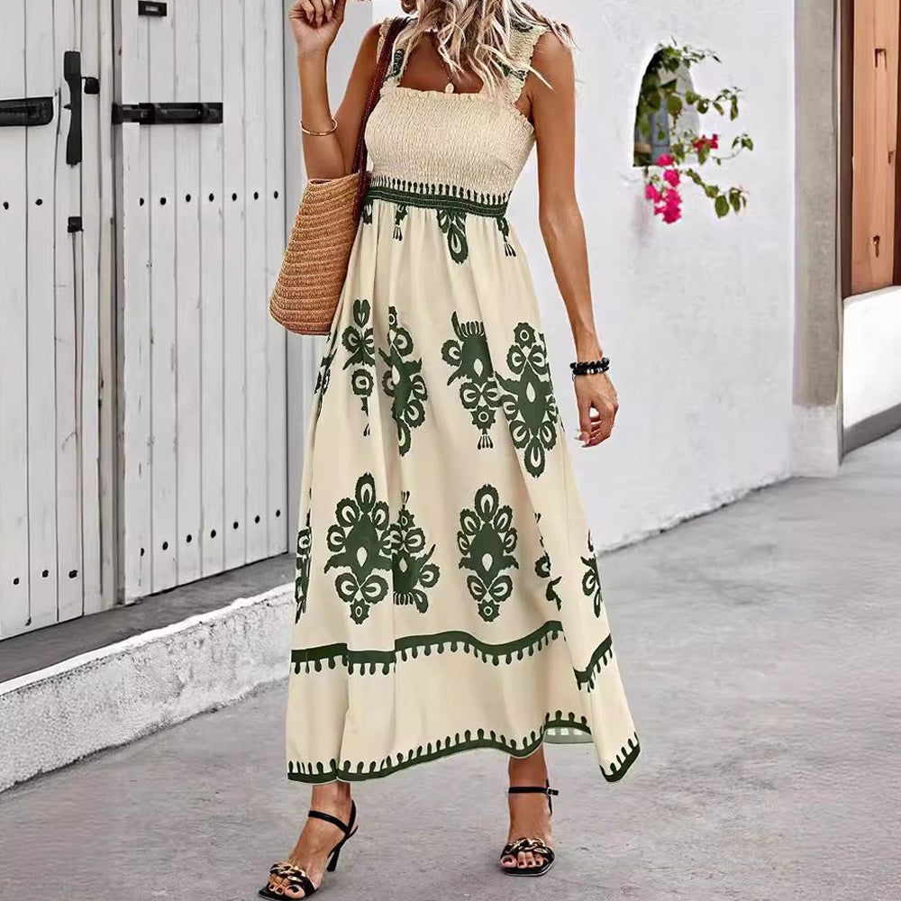 Strandklänning Dam med Bröstomslagsdesign i Mjuk Bomullsblandning – Vit, S-2XL 10