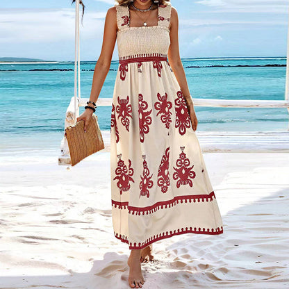 Strandklänning Dam med Bröstomslagsdesign i Mjuk Bomullsblandning – Vit, S-2XL 11