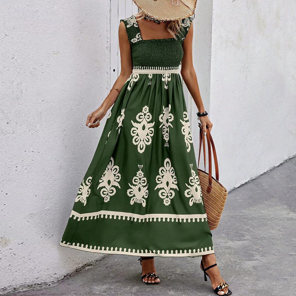 Strandklänning Dam med Bröstomslagsdesign i Mjuk Bomullsblandning – Vit, S-2XL 12