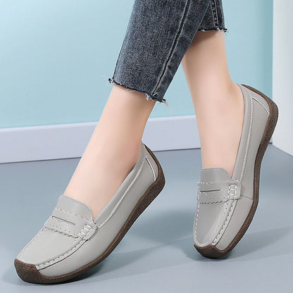 Herrskor Mockasiner Rund Tå Design Läder-2