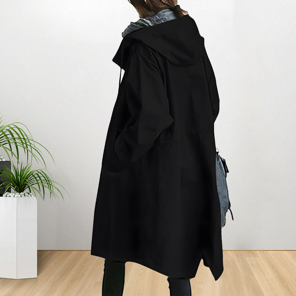 Damjacka Vattentät Medium Längd Skräddarsydd Polyester-4