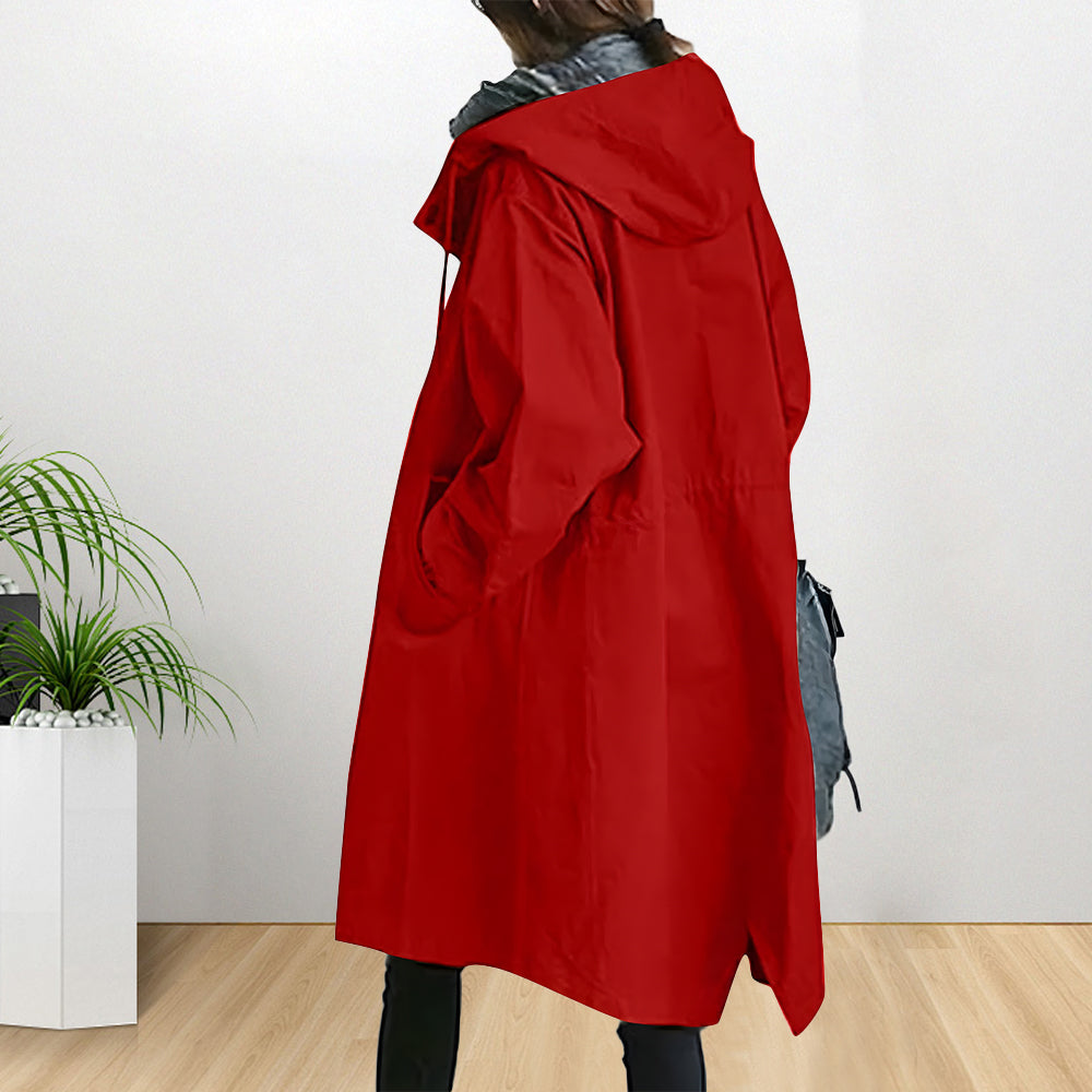 Damjacka Vattentät Medium Längd Skräddarsydd Polyester-3