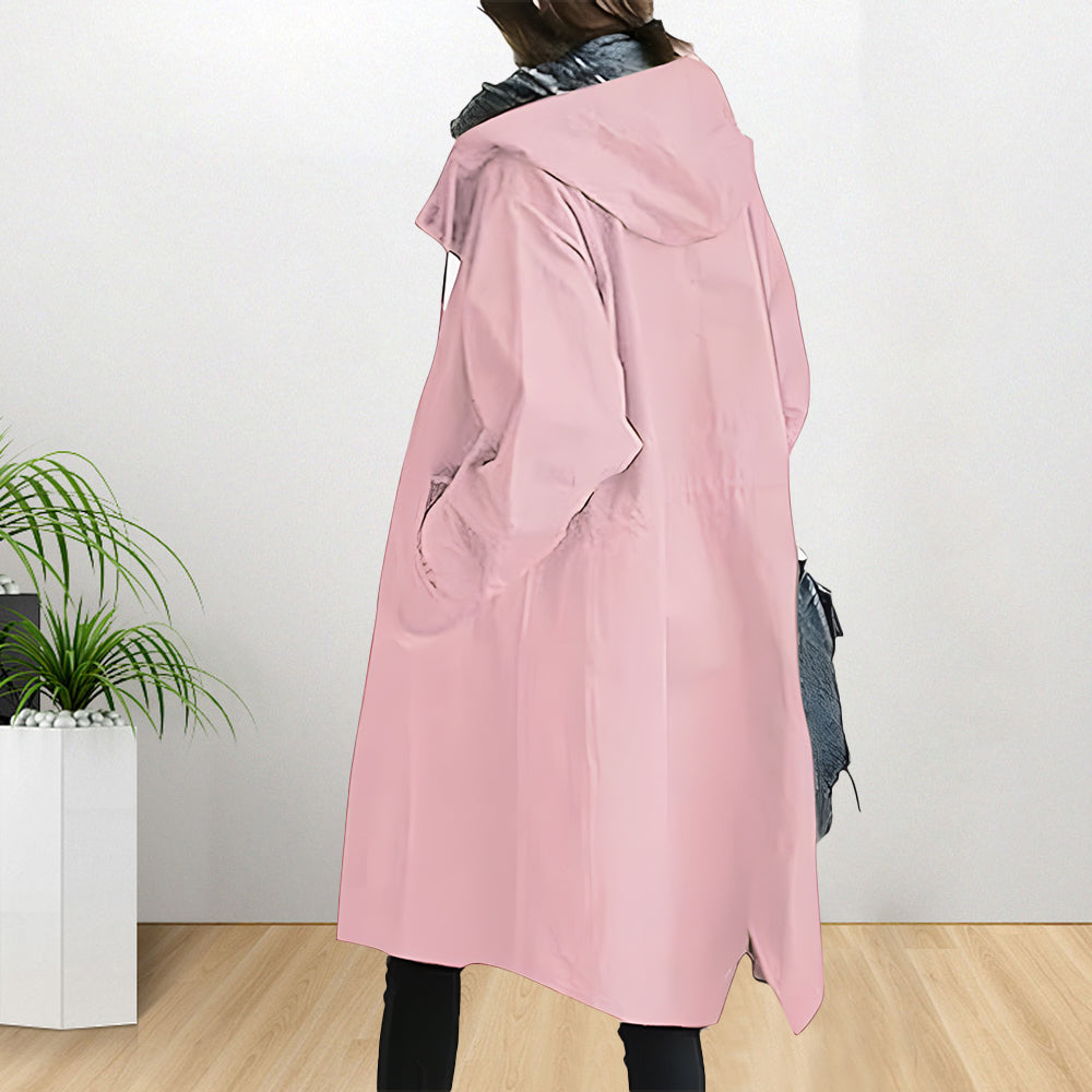 Damjacka Vattentät Medium Längd Skräddarsydd Polyester-2