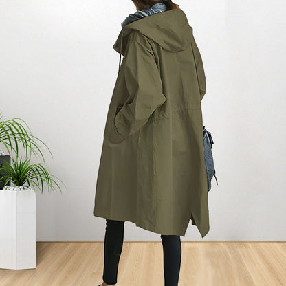 Damjacka Vattentät Medium Längd Skräddarsydd Polyester-5