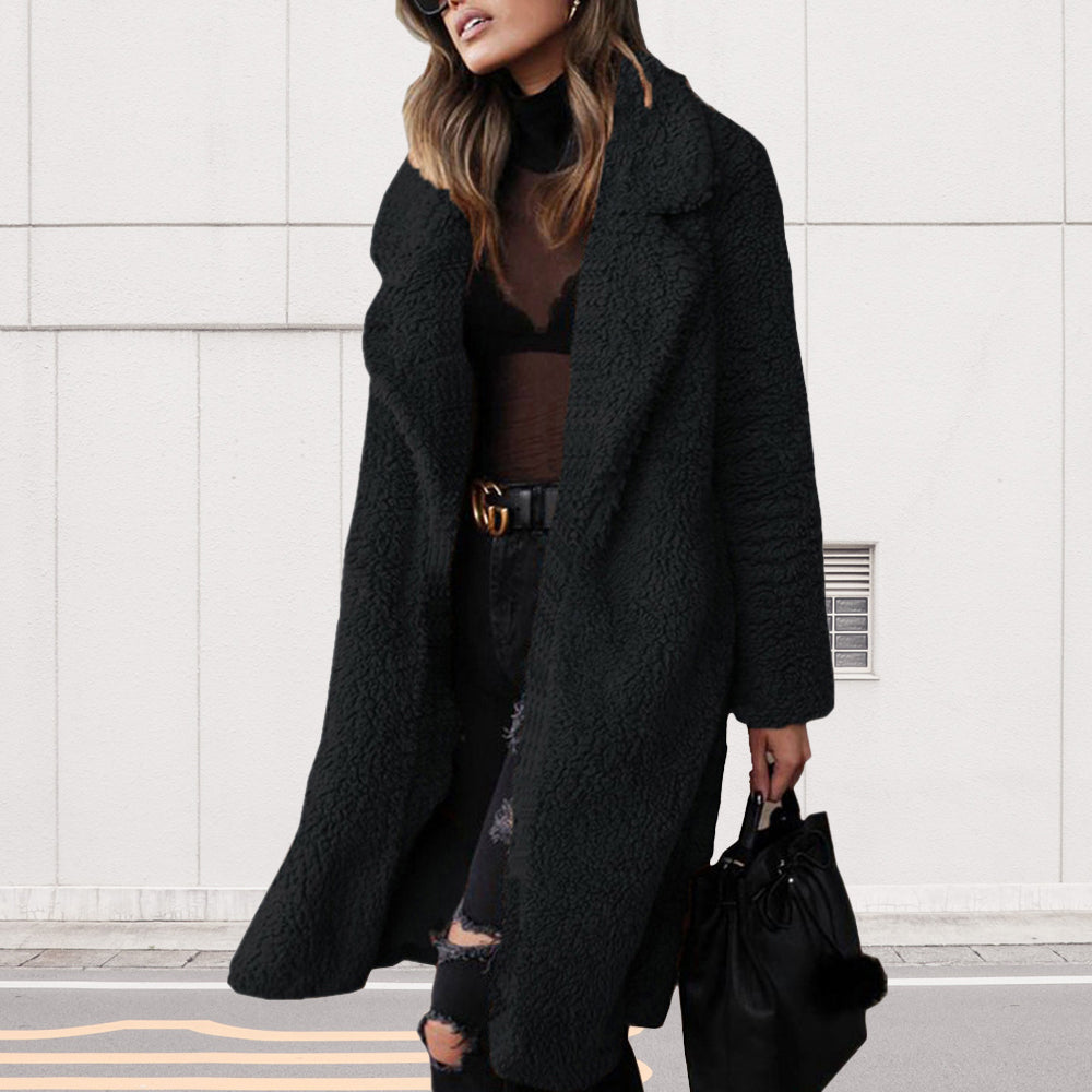 Variant image for Dam Kappa Lång Dubbelsidig Sammet med Långa Ärmar-1