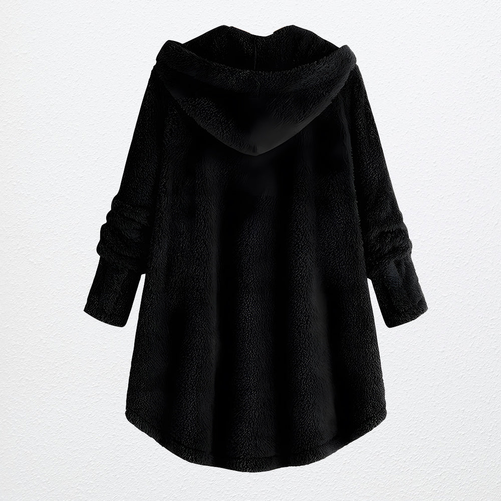 Damjacka Plysch Huvjacka Polyester Avslappnad-2