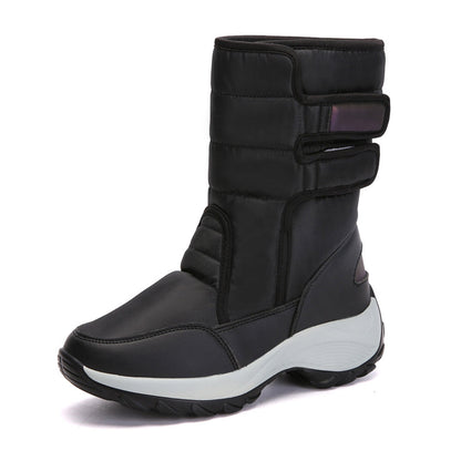 Kvinnors Snöstövel Vattentät Oxford-tyg med Pälsintegration-1